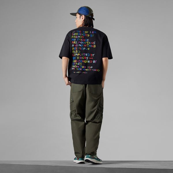 TheNorthFace北面UE先锋设计男纯棉重磅印花短袖T恤23秋新款83PE