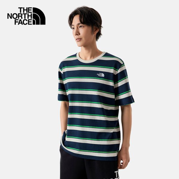 TheNorthFace北面条纹短袖T恤男舒适透气户外休闲24夏季新款|87VT