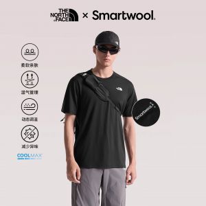 【北面Smartwool联名】美利奴羊毛打底T恤男TheNorthFace|8J2W