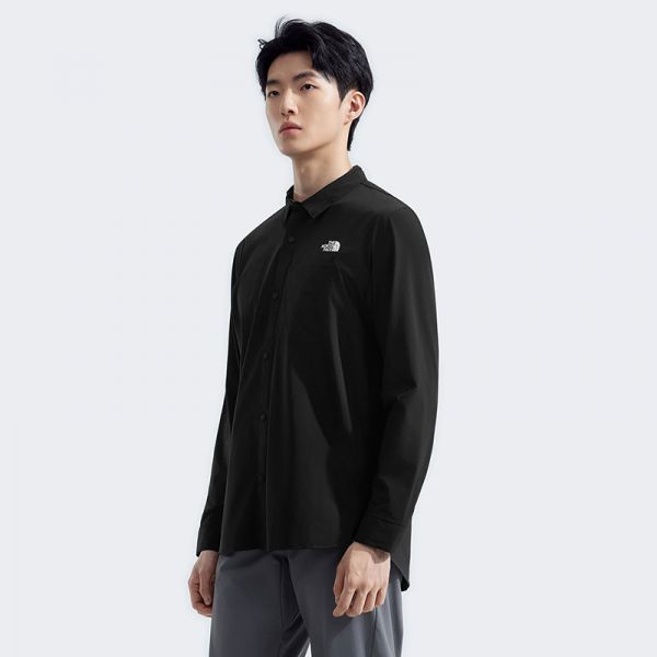北面男UPF防晒衣长袖衬衫轻薄小方领防泼溅户外TheNorthFace|4NCQ