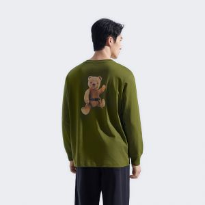 北面男女同款长袖T恤小熊T恤户外运动休闲新款TheNorthFace|8F0J