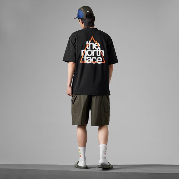 TheNorthFace北面UE男全棉重磅撞色印花短袖T恤23夏季新款81KD