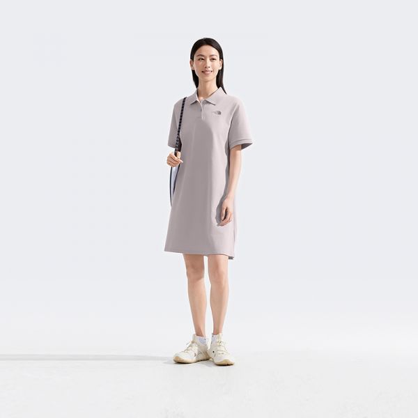 北面女连衣裙短袖POLO裙时尚户外休闲透气新款TheNorthFace|8BWU