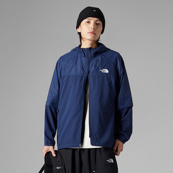 TheNorthFace北面UE男先锋设计可脱卸袖连帽防风外套23新款83P2