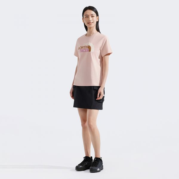 北面女纯棉撞色LOGO短袖T恤户外透气春夏新款TheNorthFace|8DC9