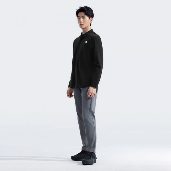 北面男UPF防晒衣长袖衬衫轻薄小方领防泼溅户外TheNorthFace|4NCQ