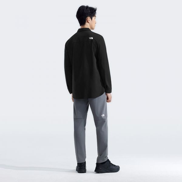 北面男UPF防晒衣长袖衬衫轻薄小方领防泼溅户外TheNorthFace|4NCQ