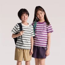 北面儿童短袖T恤男女童复古条纹户外透气新款TheNorthFace|8G81