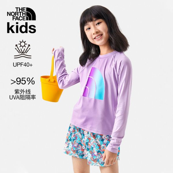TheNorthFace北面童装长袖T恤儿童女童UPF防晒快干23夏新款|81XE