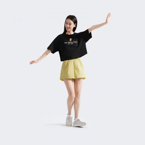 北面女纯棉时尚短款短袖T恤户外休闲透气夏新款TheNorthFace|8DCE