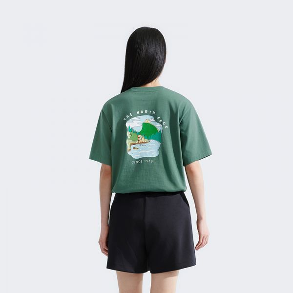 北面男女同款纯棉印花短袖T恤户外休闲透气新款TheNorthFace|8GZ6