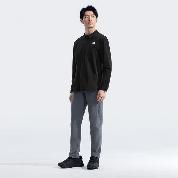 北面男UPF防晒衣长袖衬衫轻薄小方领防泼溅户外TheNorthFace|4NCQ