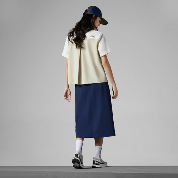 TheNorthFaceUE北面女先锋设计拼接宽松短袖T恤23春夏新款7W9F