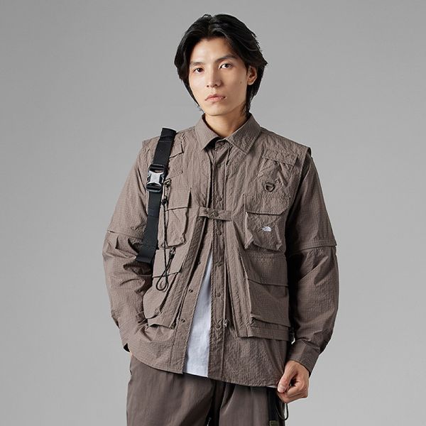 TheNorthFace北面UE先锋设计男二合一防风长袖衬衫23秋新款7QQB