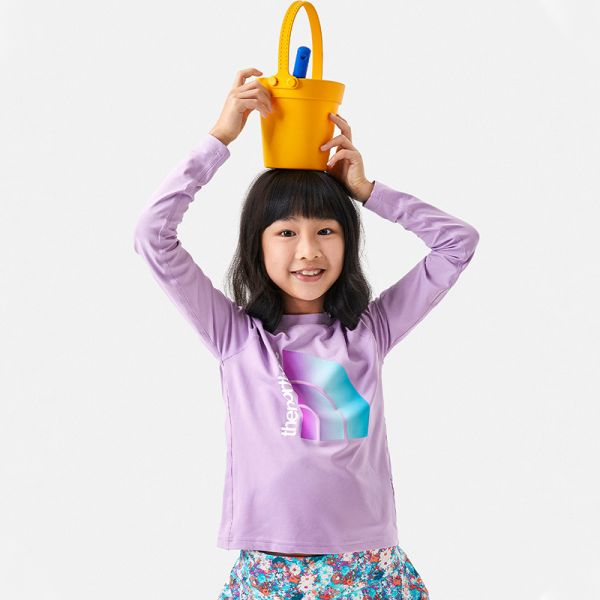 TheNorthFace北面童装长袖T恤儿童女童UPF防晒快干23夏新款|81XE