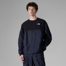 北面UE设计师款拼接丹宁牛仔套头卫衣男新款TheNorthFace|8A8R