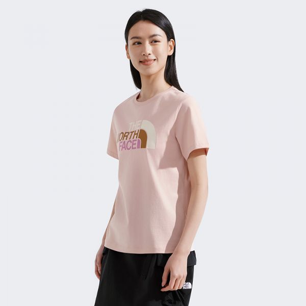 北面女纯棉撞色LOGO短袖T恤户外透气春夏新款TheNorthFace|8DC9